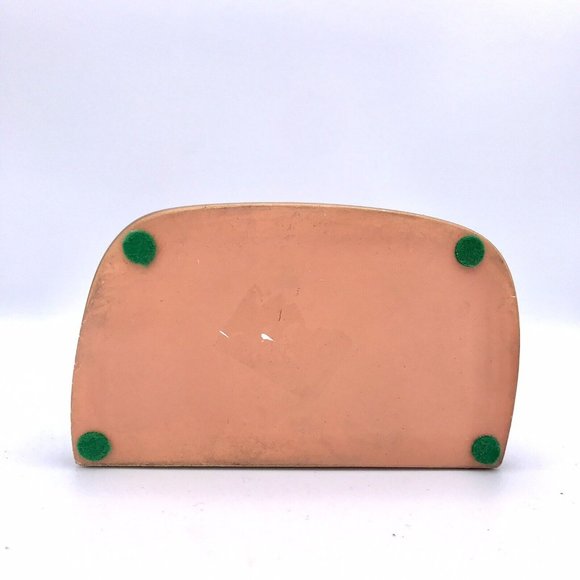 Bulldog Puppy Dog and Bone Doghouse Chalkware Single Bookend Figurine 5.5" VTG - Picture 7 of 7